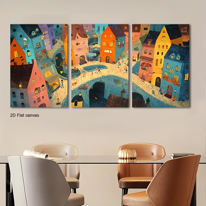 Canvas Wrap Ready - Lienzo sin Marco, 3 Piezas, Arte