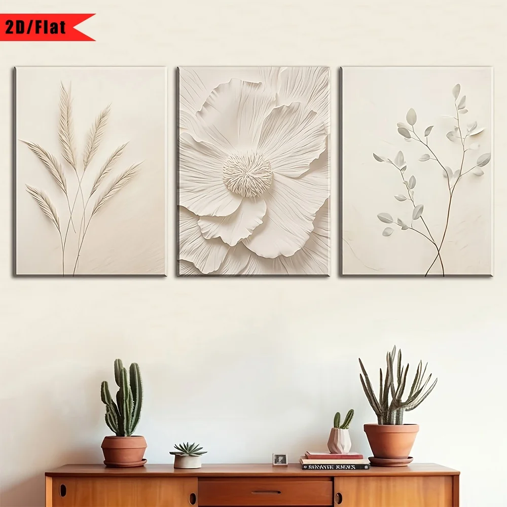 Canvas Wrap Ready - Lienzo plano 2D, 3 piezas, lienzo