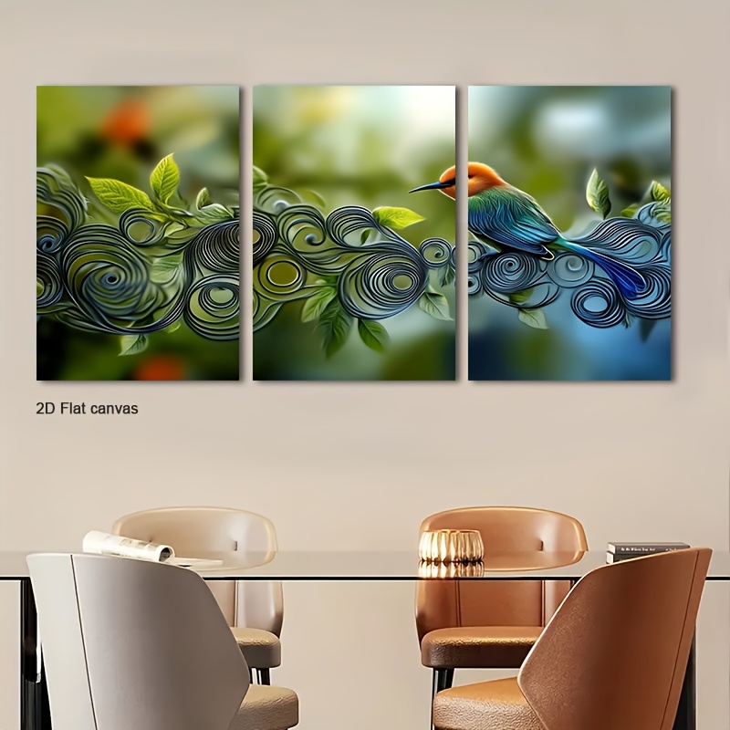 Canvas Wrap Ready - Lienzo sin Marco, 3 Piezas, Arte