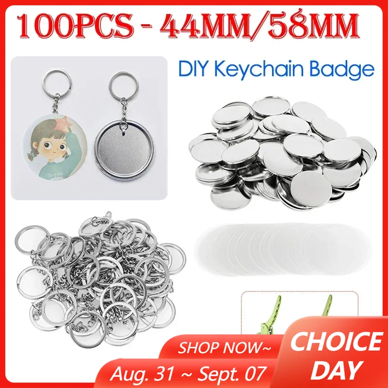 100 Uds. Llaveros de 44mm y 58 - Button Badge Blank reseña y precio